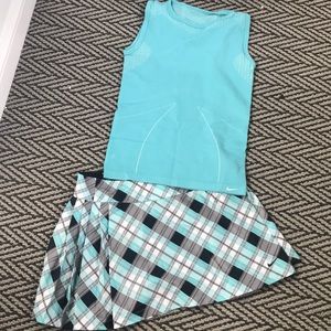 Beautiful navy and teal golf/tennis outfit